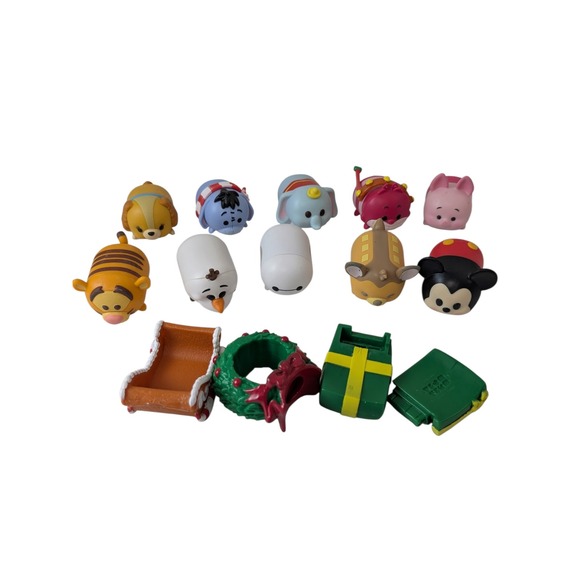 Disney Other - Disney Tsum Tsum Holiday Christmas Figures Lot Mickey Olaf Eeyore Dumbo 16pc 2"